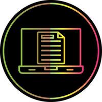 Laptop Line Gradient Due Color Icon Design vector