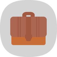 Portfolio Flat Curve Icon Design vector