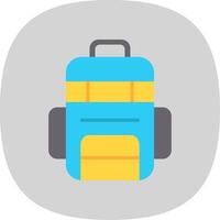 Bag Flat Curve Icon Design vector