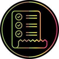 Check List Line Gradient Due Color Icon Design vector