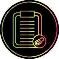 Clipboard Line Gradient Due Color Icon Design vector