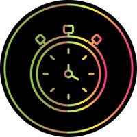 Stopwatch Line Gradient Due Color Icon Design vector