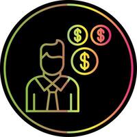 Sales Manager Line Gradient Due Color Icon Design vector