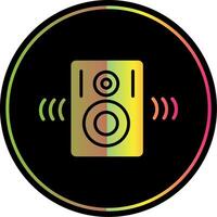 Altavoces glifo debido color icono diseño vector
