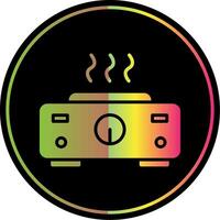 Hot Plate Glyph Due Color Icon Design vector