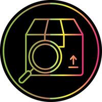 Examination Of Goods Line Gradient Due Color Icon Design vector