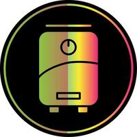 Water Heater Glyph Due Color Icon Design vector