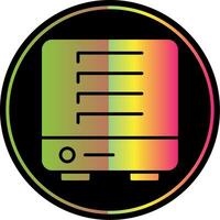Heater Glyph Due Color Icon Design vector
