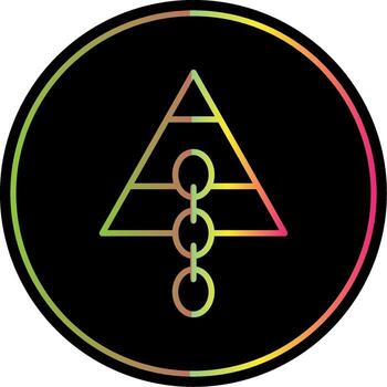 Link pyramide Line Gradient Due Color Icon Design vector