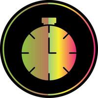 Timer Glyph Due Color Icon Design vector