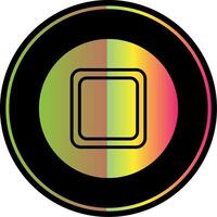Stop Button Glyph Due Color Icon Design vector