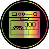 Dishwasher Glyph Due Color Icon Design vector