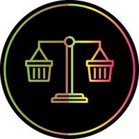 Commercial Law Line Gradient Due Color Icon Design vector