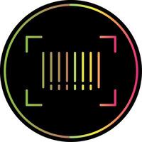 Bar Code Line Gradient Due Color Icon Design vector