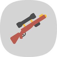 Gun Flat Curve Icon Design vector