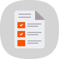 Checklist Flat Curve Icon Design vector