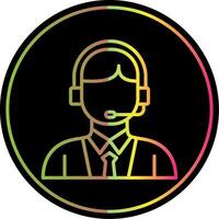 Customer Service Line Gradient Due Color Icon Design vector