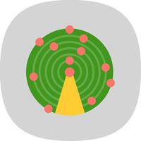 Sonar Flat Curve Icon Design vector