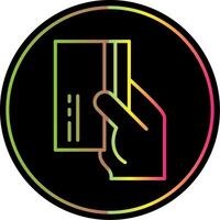 Payment Line Gradient Due Color Icon Design vector