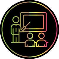 Business Training Line Gradient Due Color Icon Design vector