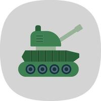 Tank Flat Curve Icon Design vector