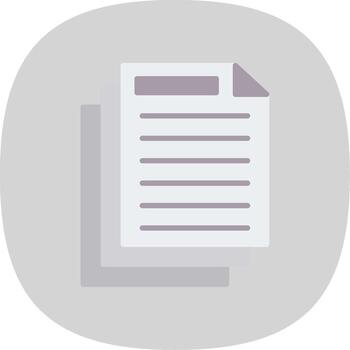Document Flat Curve Icon Design vector