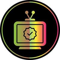 Television Glyph Due Color Icon Design vector