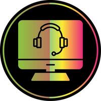 Computer Glyph Due Color Icon Design vector