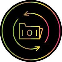 Data Backup Line Gradient Due Color Icon Design vector