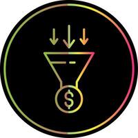 Conversion Optimization Line Gradient Due Color Icon Design vector