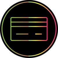 Credit Card Line Gradient Due Color Icon Design vector