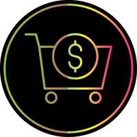 E-Commerce Line Gradient Due Color Icon Design vector