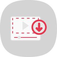 Flat Curve Icon Design vector