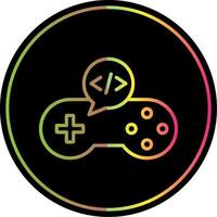 Game Develop Line Gradient Due Color Icon Design vector