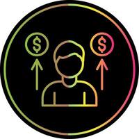Business Man Line Gradient Due Color Icon Design vector