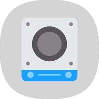 Induction Stove Flat Curve Icon Design vector