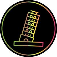 Pisa torre línea degradado debido color icono diseño vector