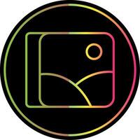 Photos Line Gradient Due Color Icon Design vector