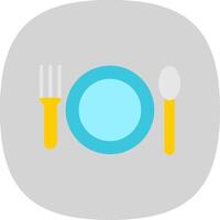 Cutlery Flat Curve Icon Design vector