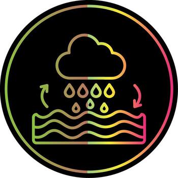 Water Cycle Line Gradient Due Color Icon Design vector