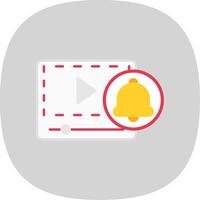 Reminder Flat Curve Icon Design vector