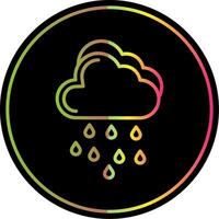 Rain Line Gradient Due Color Icon Design vector