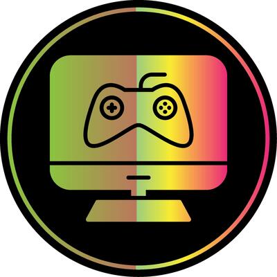Screen Glyph Due Color Icon Design