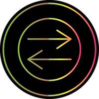 Swap Line Gradient Due Color Icon Design vector