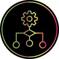 Algorithm Line Gradient Due Color Icon Design vector