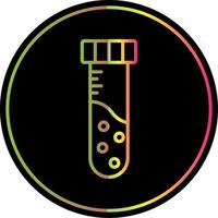 Test Tube Line Gradient Due Color Icon Design vector