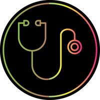 Stethoscope Line Gradient Due Color Icon Design vector