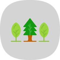 Forest Flat Curve Icon Design vector