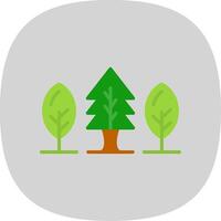 bosque plano curva icono diseño vector