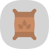Seed Bag Flat Curve Icon Design vector